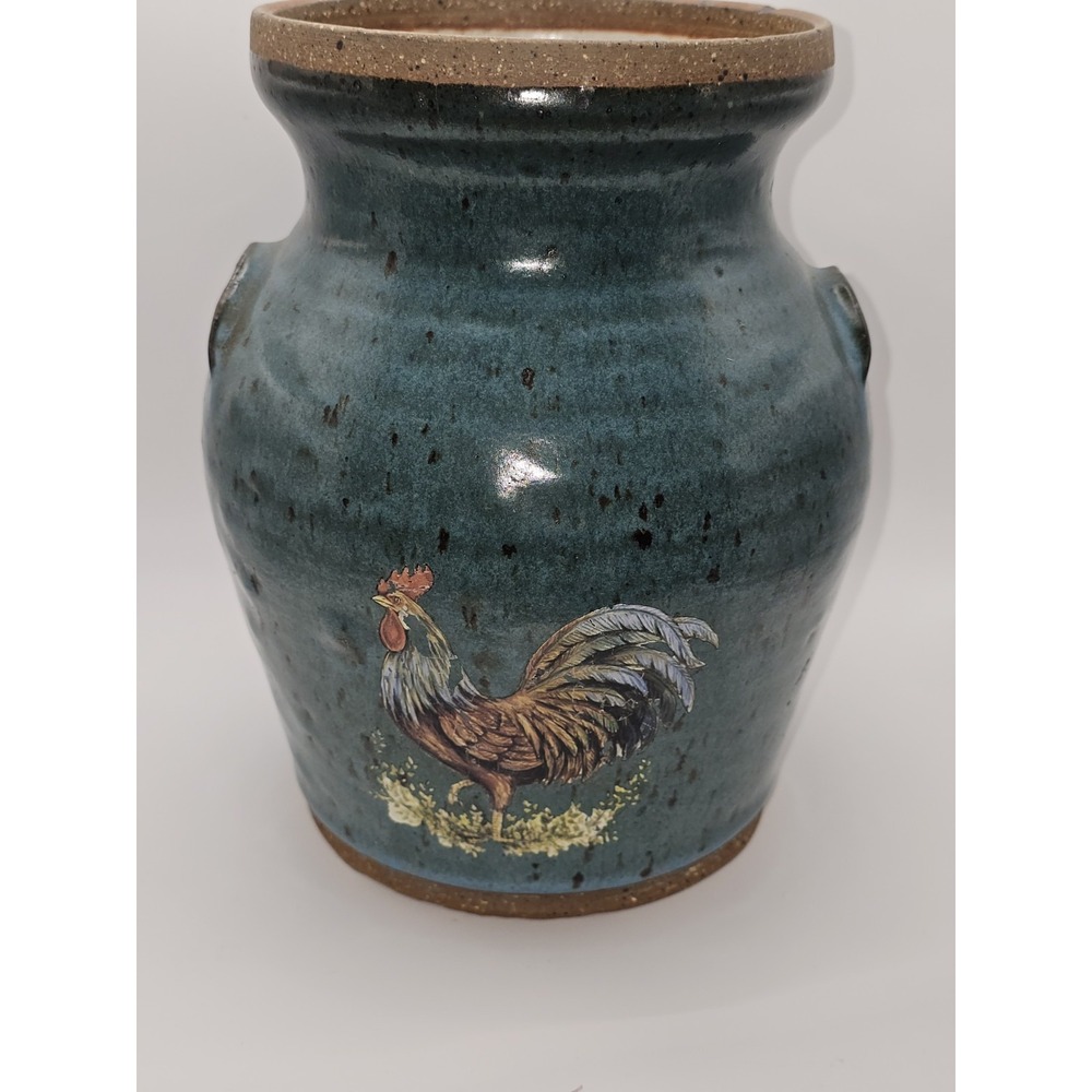 Handcrafted‎ Pottery* Signed* Rooster Detail* Vintage LOT CC